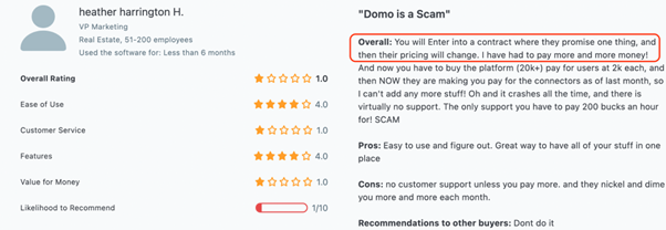 Domo Is A Scam